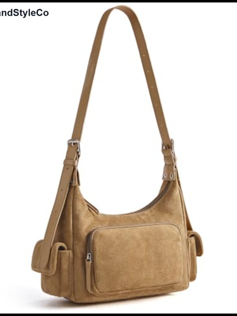 Missnine Suede Hobo Bag Women Travel Purse Shoulder Handbag